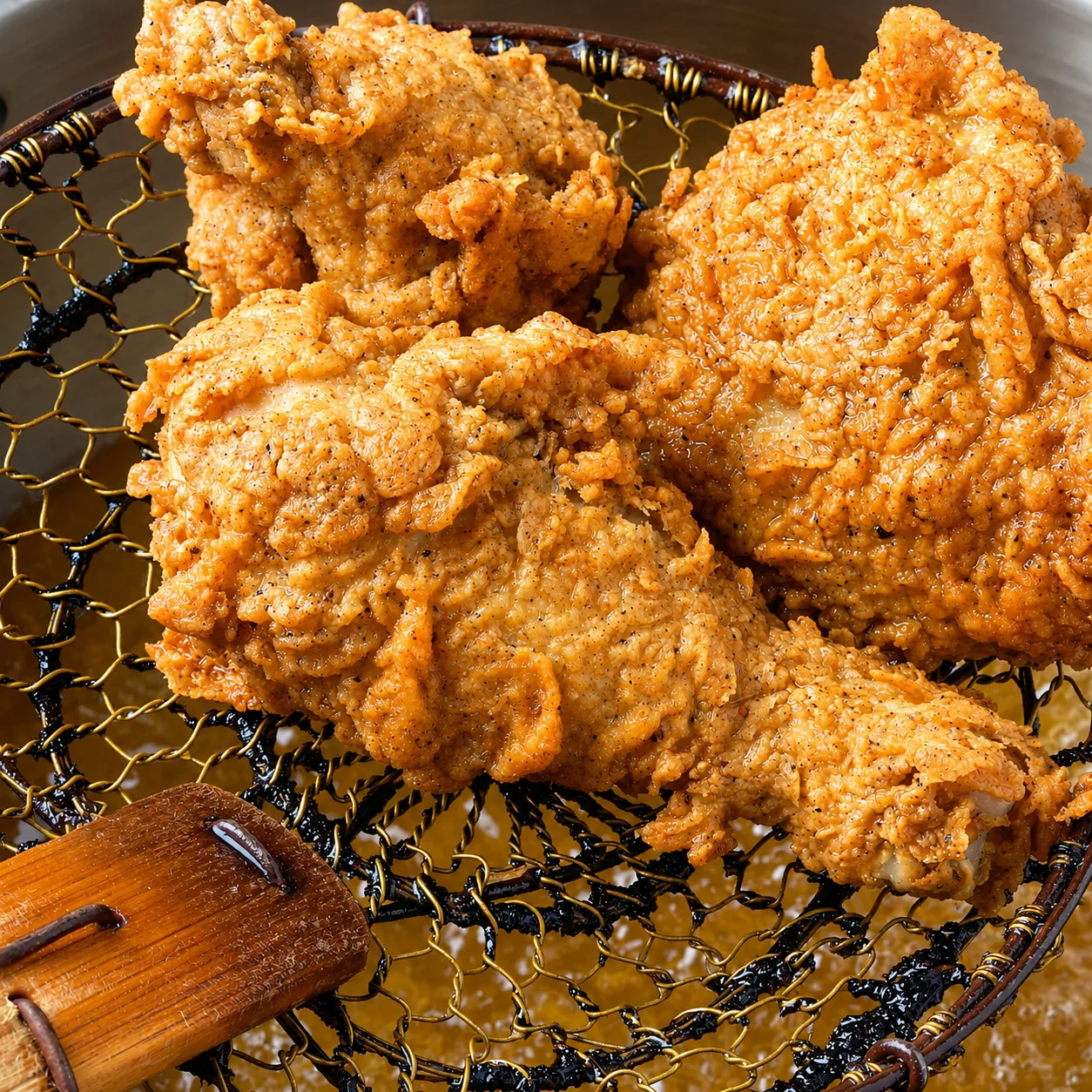 Fried chicken meal at The Grumpy Chicken in downtown Winnipeg, MB